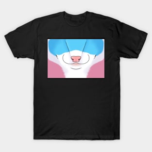 Trans Pride Ferret Face T-Shirt